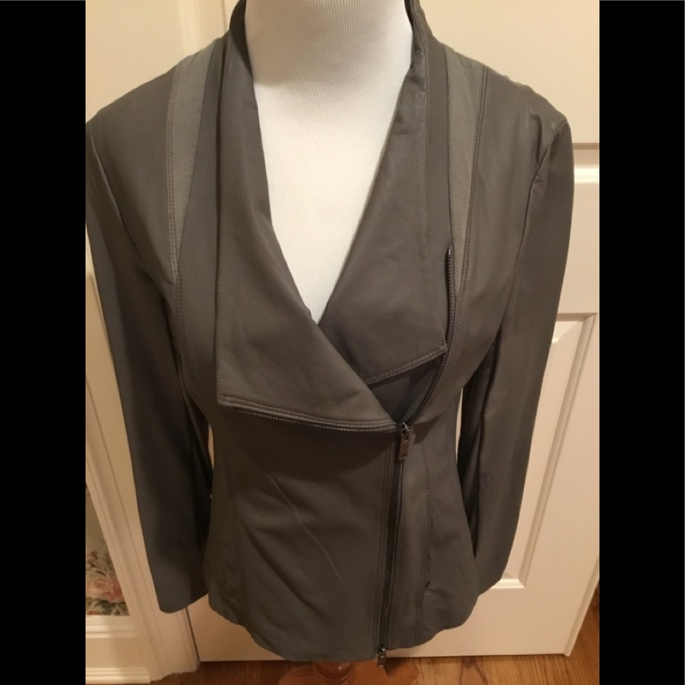 PURE DKNY MOTO LEATHER JACKET NWT SZ S ORIG $895!!!
